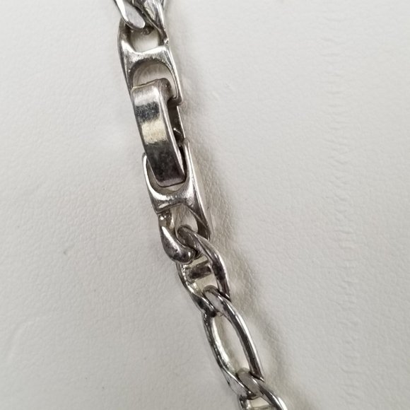 Vintage Mariner Chain Necklace 20" Silver Tone - Picture 6 of 13
